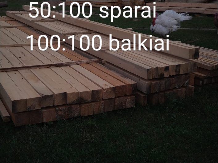 Sparai, balkiai, lentos, atraižos