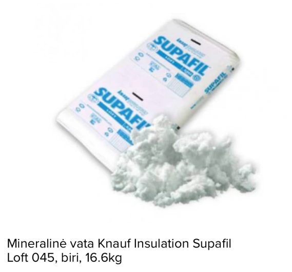 Knauf insulation supafil loft 045 perdangoms apšiltinti