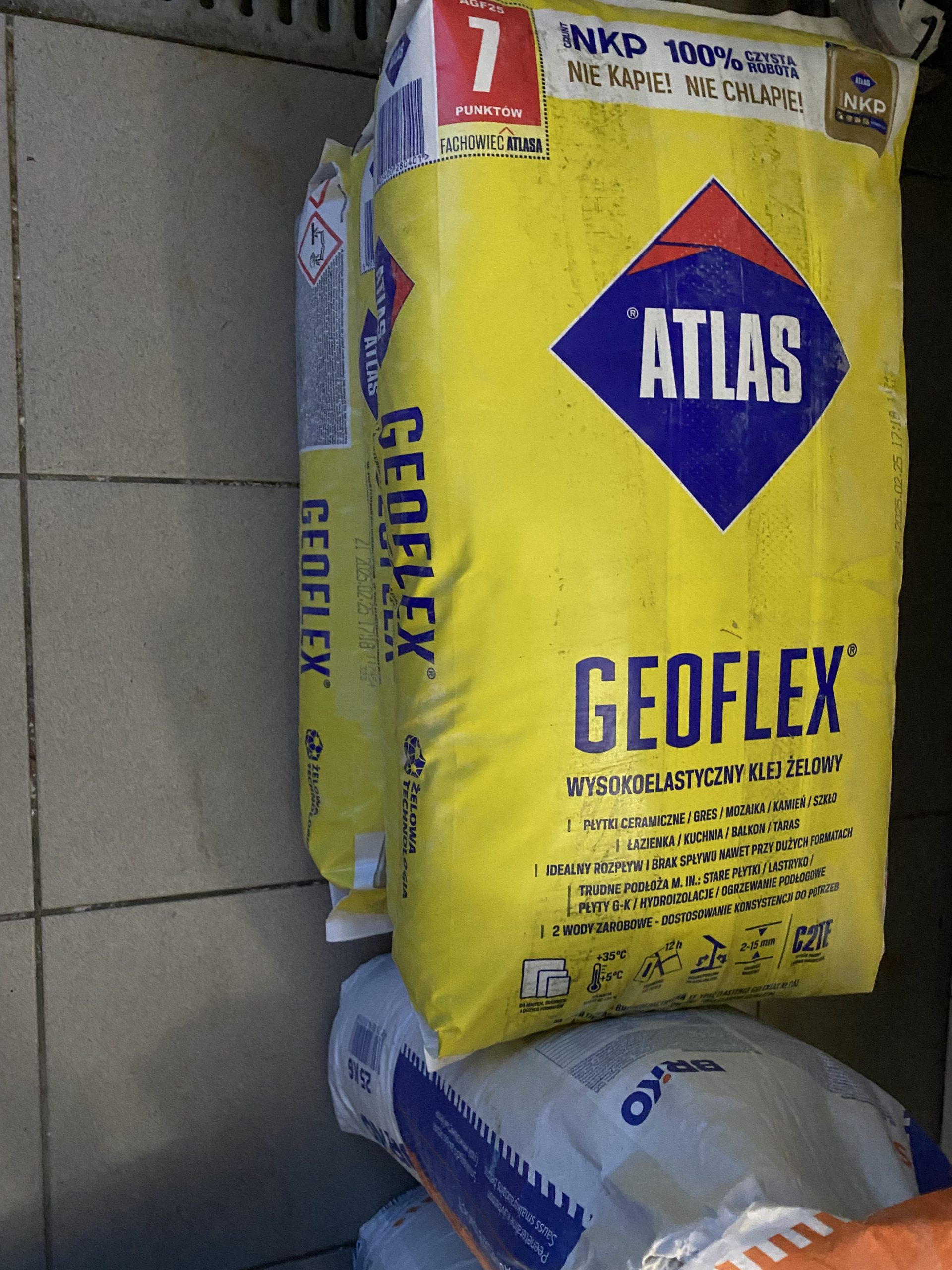 Plytelių klijai ATLAS GEOFLEX 25kg