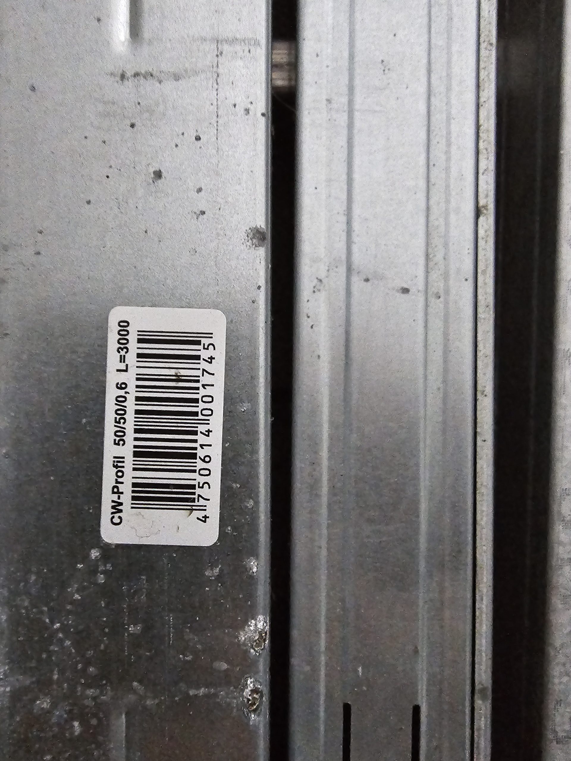 Profilis Knauf CW 0.6mm, vertikalus, pertvaroms, 50/50mm, L=3000