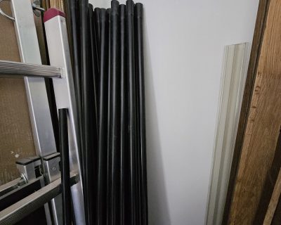 PVC vamzdis lygus RLm-20 išplatintu galu, juodas (2m)
