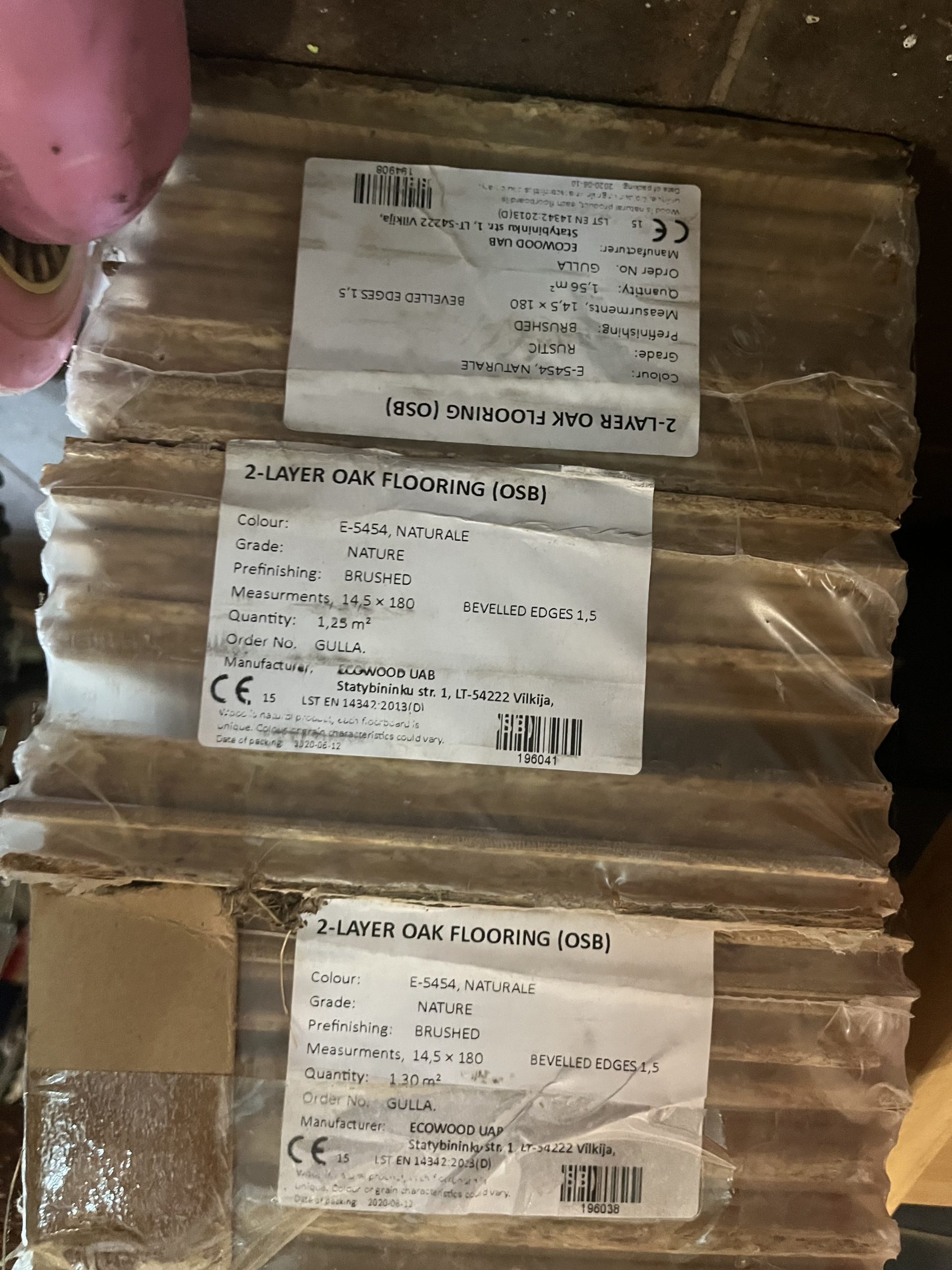 Ažuolo medienos grindų lentos, 2 sluokniai, Medžio stilius, E-5454, Nature, Brushed