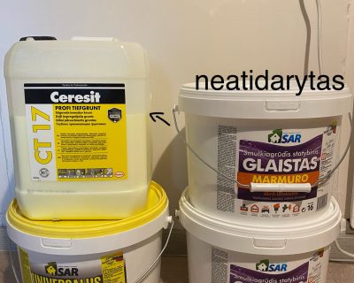 SAR glaistas ir Ceresit gruntas