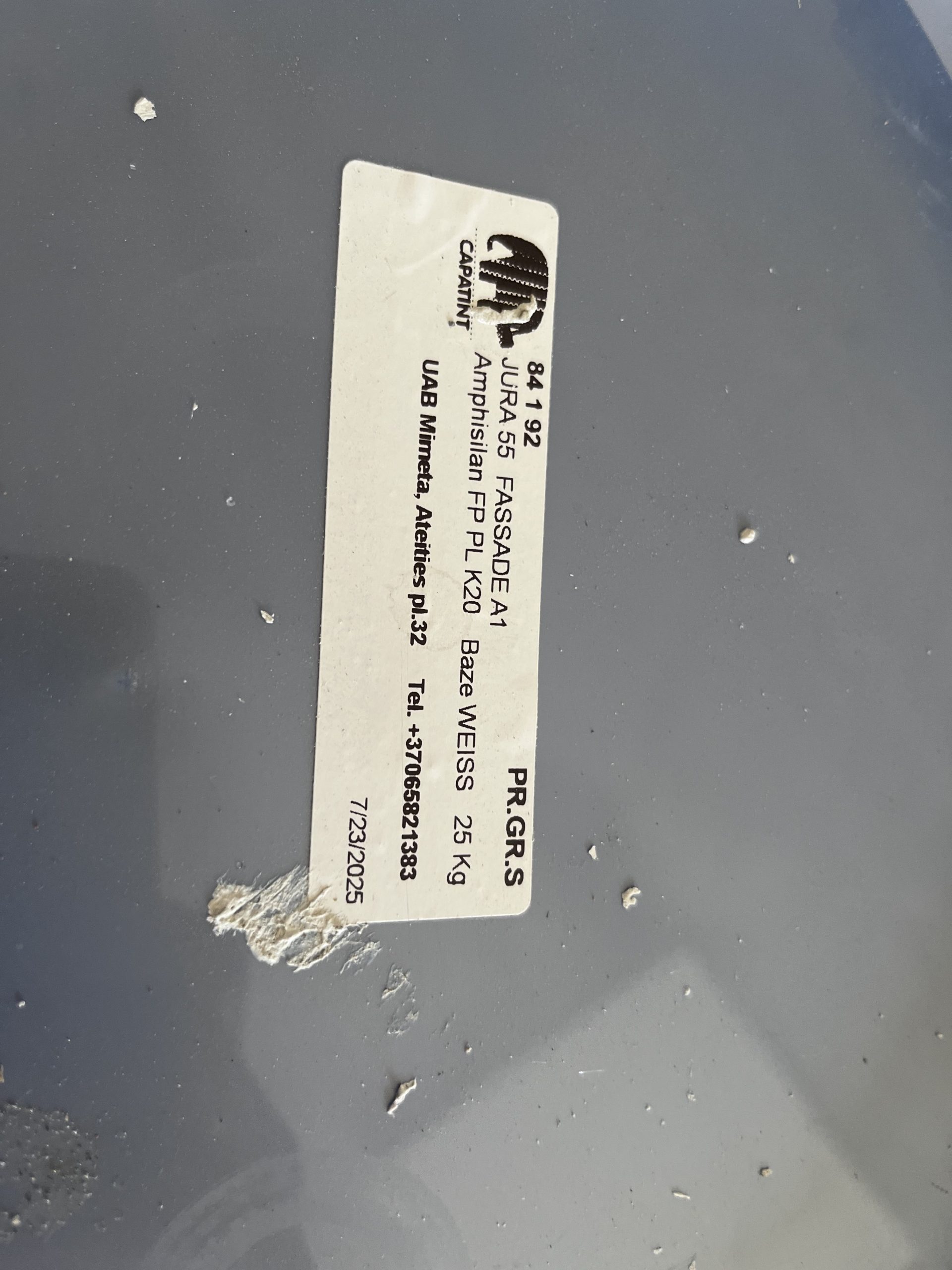 Dekoratyvinis tinkas- struktūra Gruntiniai dažai Pasific 10 – 6.3 kg. Mineralo matiškumo silikonine.