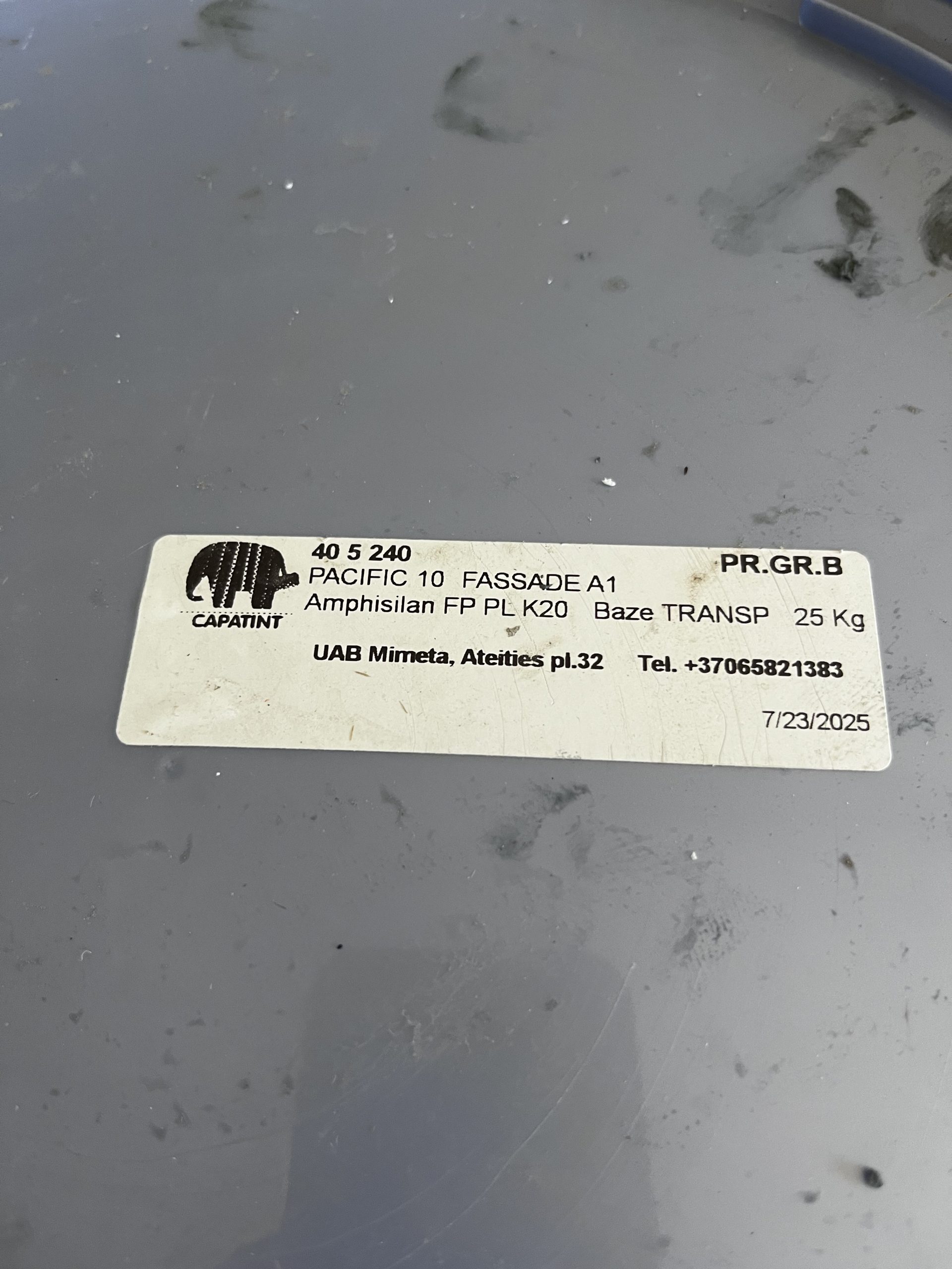 Dekoratyvinis tinkas- struktūra Gruntiniai dažai Pasific 10 – 6.3 kg. Mineralo matiškumo silikonine.