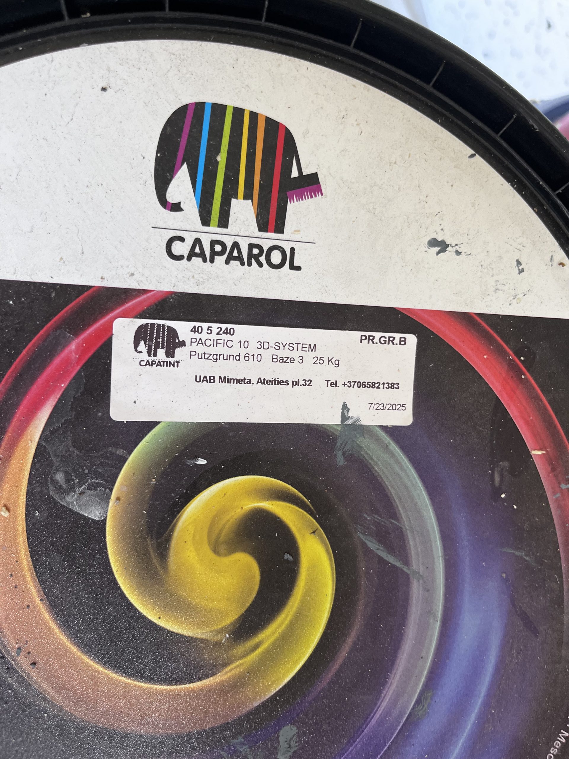 Dekoratyvinis tinkas- struktūra Gruntiniai dažai Pasific 10 – 6.3 kg. Mineralo matiškumo silikonine.