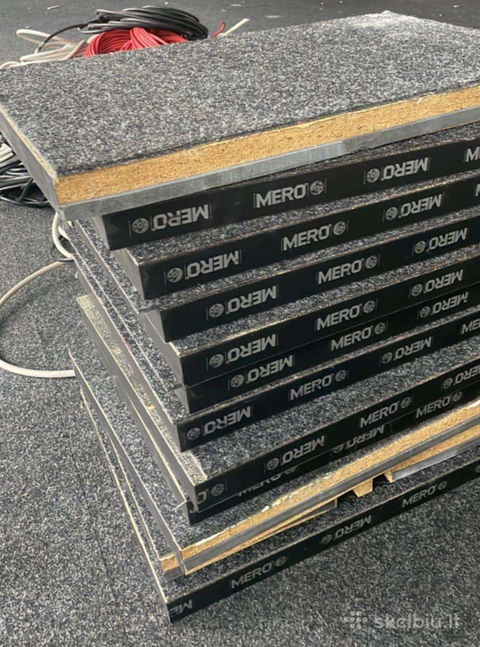 Pakeliamų grindų sistema su kojomis