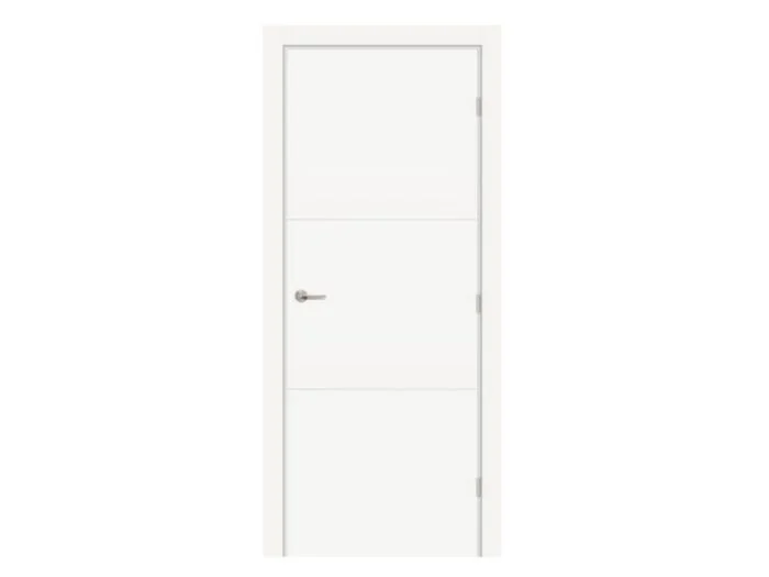 Pilnavidurės klasikinės durys 40 mm storio su apvadais RAL9010