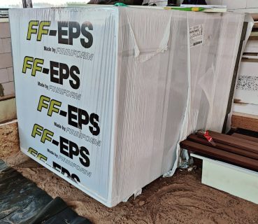 Neišpakuotą neoporo pakuotė FF-EPS 70, 250 mm storio, 10,8 m2. Lygus, nefrezuotas. Druskininkai