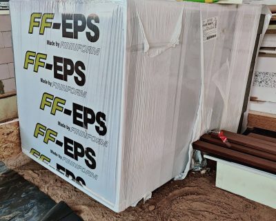 Neišpakuotą neoporo pakuotė FF-EPS 70, 250 mm storio, 10,8 m2. Lygus, nefrezuotas. Druskininkai