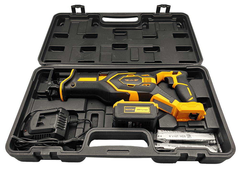 Tiesus pjūklas ADLER AKU-3000P, su 20V-4Ah akumuliatoriumi ir įkrovikliu