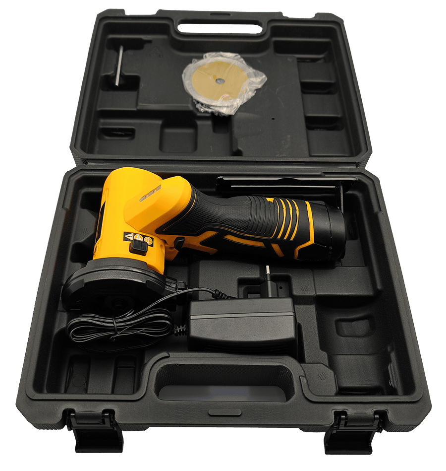 Akumuliatorinis diskinis pjūklas ADLER AKU-11P, su 12V-2Ah akumuliatoriumi ir įkrovikliu