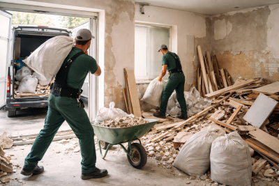 Šiukšlių išvežimas po remonto