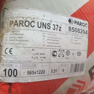 Paroc akmens vata 100 x 565 x 1220 (5.51 kv. m/pk)
