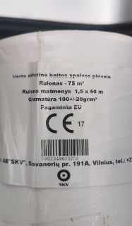 Difuzinė plėvelė VERTO 120g/m2, 1,5 x 50m, 75m2 rulonai