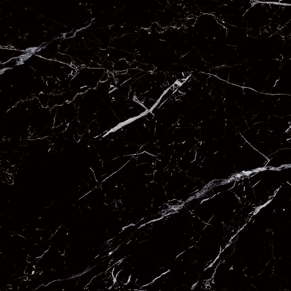 Juodos su baltu marmuro raštų porceliano plytelės 60×60cm Rektifikuotos ir Kalibruotos