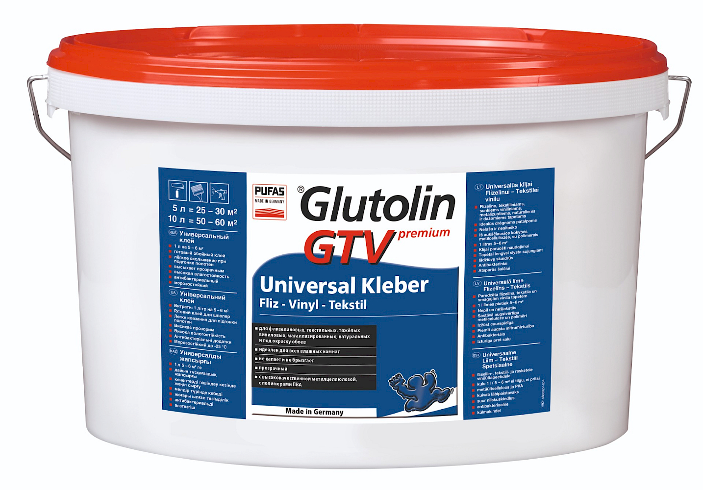 PUFAS Glutolin GTV universalūs tapetų klijai, 5 l