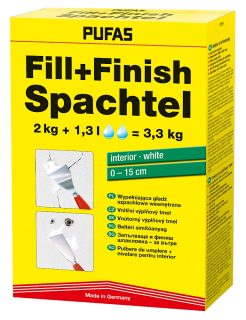 PUFAS Fill+Finish vidaus glaistas, 2 kg