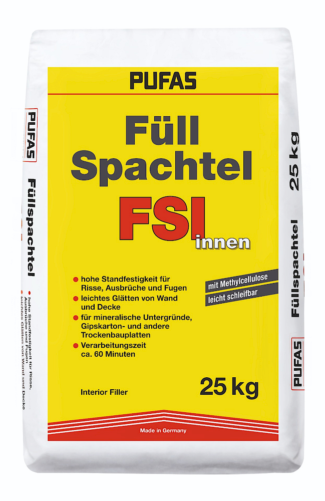 PUFAS Füllspachtel FSI vidaus glaistas, 25 kg