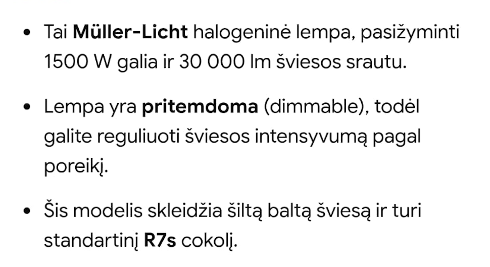 Halogenine liampa Miuller Licht 1500w – 2000w